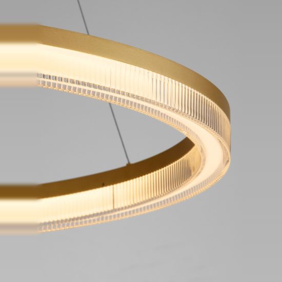 Lampadario moderno a sospensione oro per soggiorno led 41w cct 2700k 4000k dimmerabile