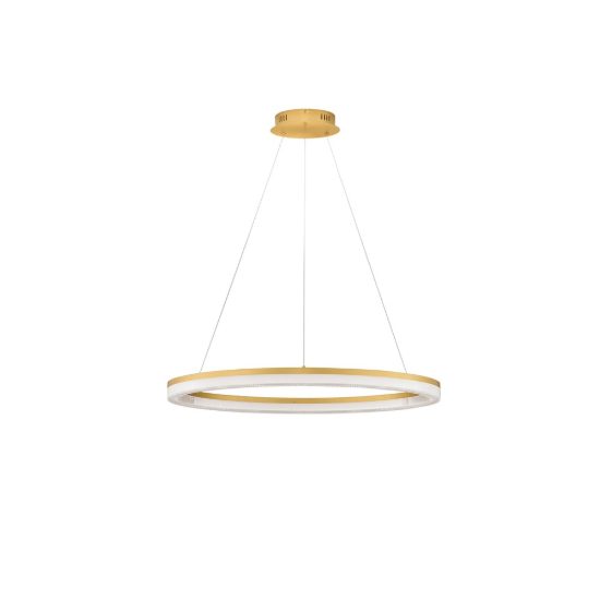 Lampadario moderno a sospensione oro per soggiorno led 41w cct 2700k 4000k dimmerabile