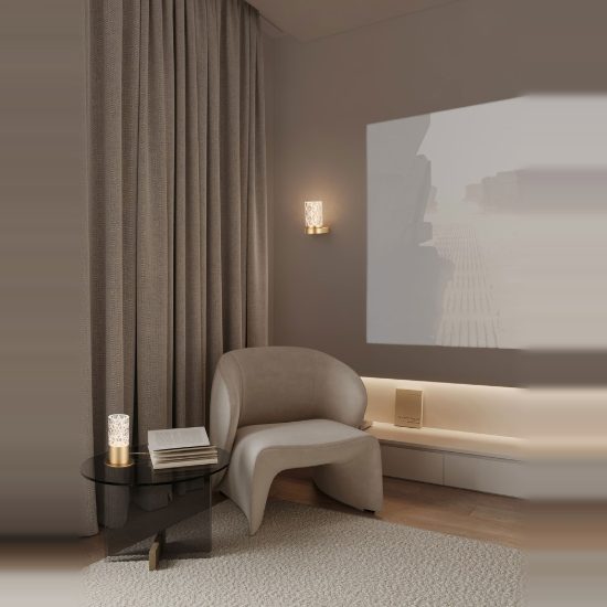 Applique led 6w 3000k cilindrica da parete oro ottone per soggiorno