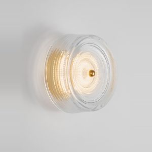 Applique led 6w 3000k da parete moderna per soggiorno oro platino vetro
