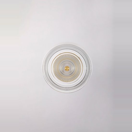 Applique led 6w 3000k da parete moderna per soggiorno oro platino vetro