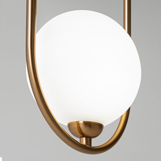 Maytoni ring lampadario a sospensione 2 luci moderno ottone vetro per soggiorno
