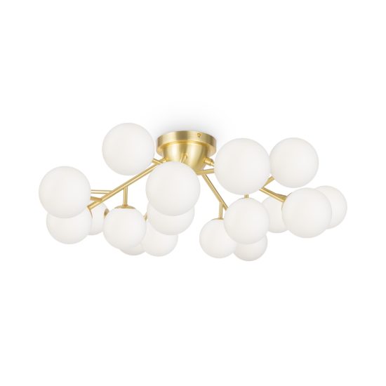 Maytoni dallas plafoniera per camera da letto moderna oro vetro 75cm