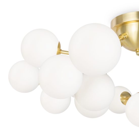 Maytoni dallas plafoniera per camera da letto moderna oro vetro 75cm