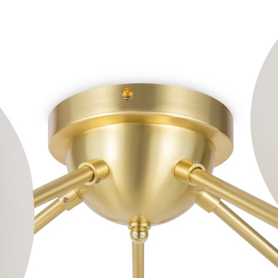 Maytoni dallas plafoniera per camera da letto moderna oro vetro 75cm