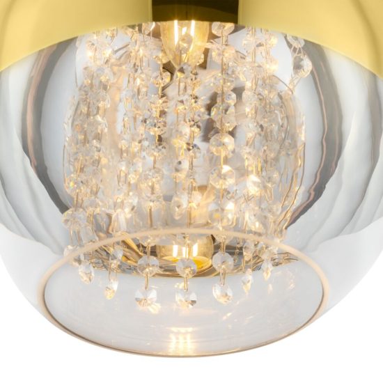 Lampada a sospensione sfera oro vetro maytoni fermi
