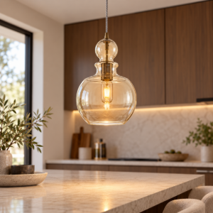 Maytoni tone lampada classica a sospensione bronzo vetro per cucina