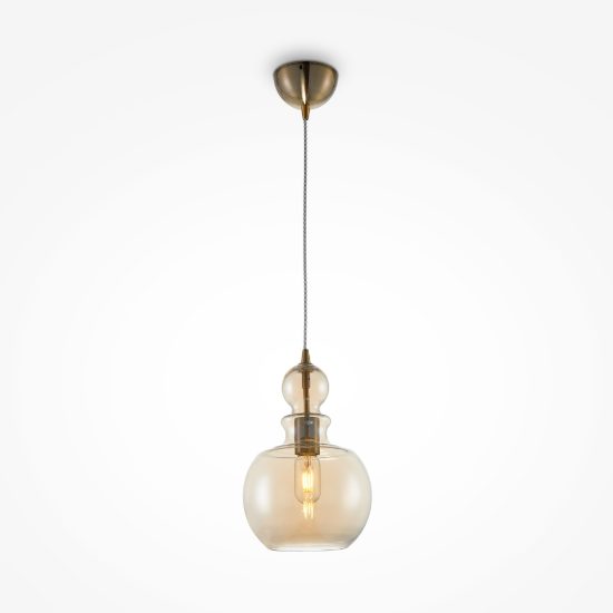 Maytoni tone lampada classica a sospensione bronzo vetro per cucina