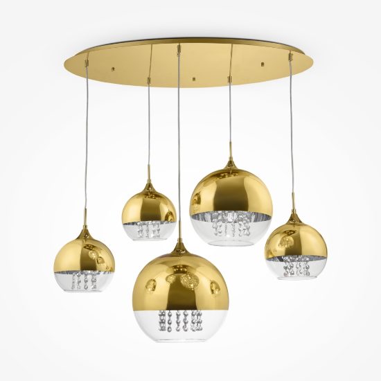 Maytoni fermi lampadario contemporaneo per sala da pranzo 5 luci