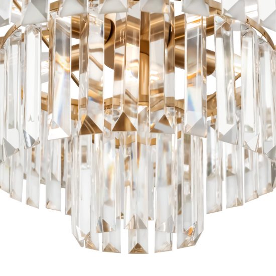 Lampadario per ingresso classico7 luci ottone cristallo maytoni revero