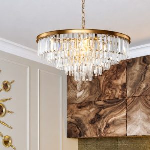 Maytoni revero lampadario classico 12 ottone cristallo per salotto