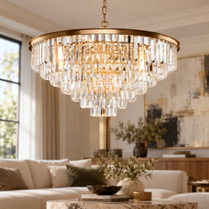 Maytoni revero lampadario classico 16 luci ottone cristallo per soggiorno