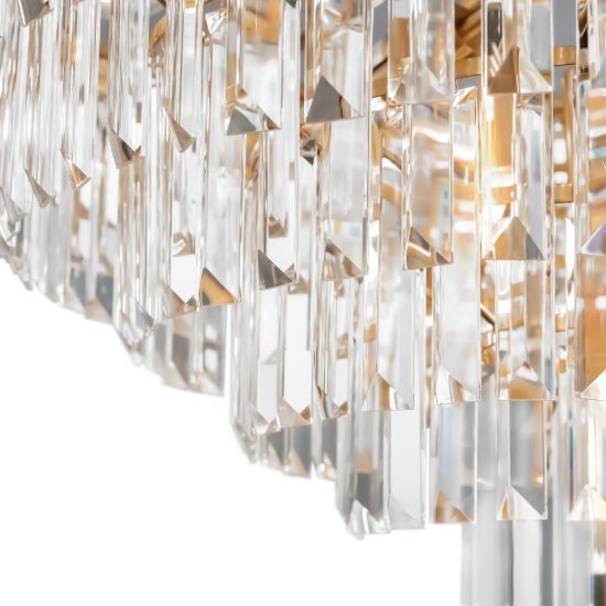 Maytoni revero lampadario classico 16 luci ottone cristallo per soggiorno