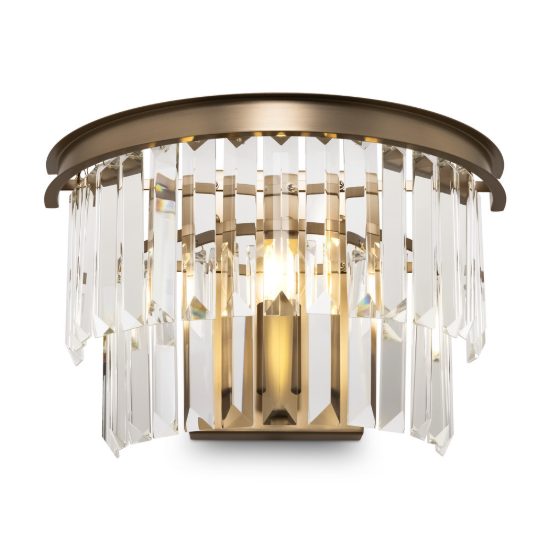 Revero maytoni applique da parete classica 33cm ottone