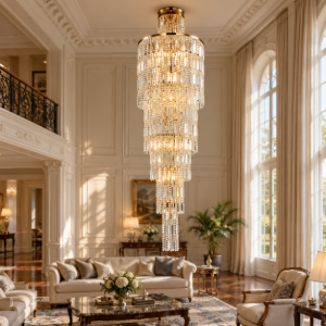 Lampadario classico per salotto elegante oro cristallo 16 luci maytoni niagara