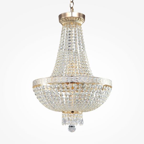 Lampadario classico oro cristallo per soggiorno maytoni bella