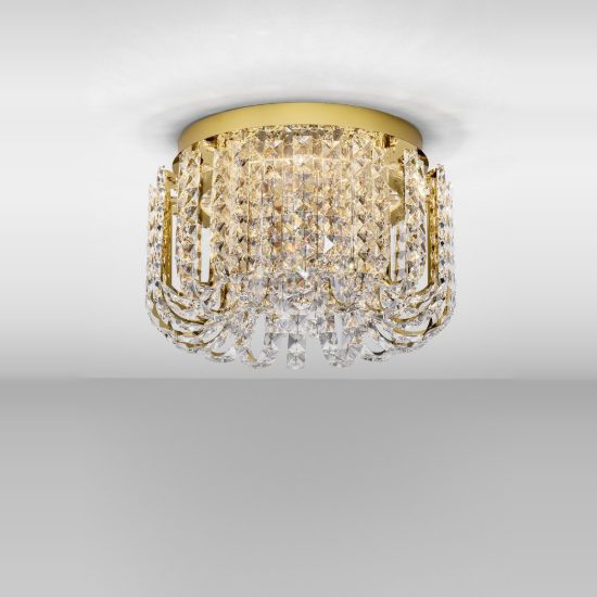 Plafoniera led 34w 3500k dimmerabile per camera da letto moderna oro platino