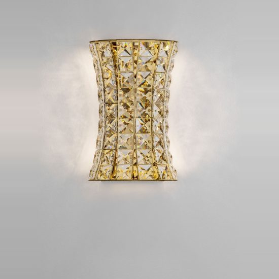 Applique classico led 12w 3500k 18cm da parete per soggiorno oro platino
