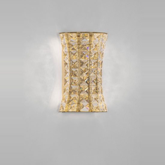 Applique classico led 12w 3500k 18cm da parete per soggiorno oro platino