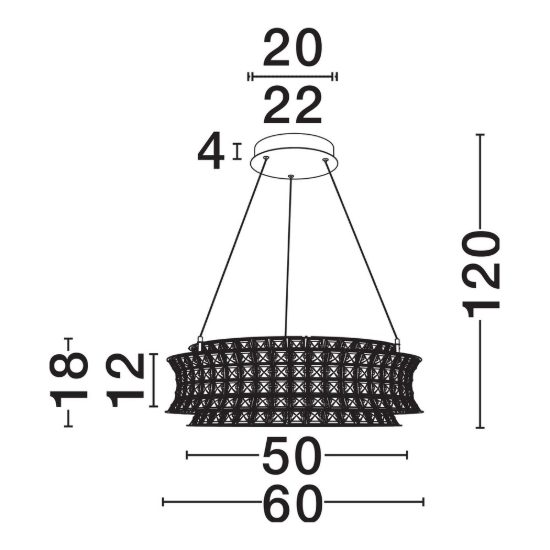 Lampadario classico cromo cristallo per soggiorno led 56w 3500k dimmerabile