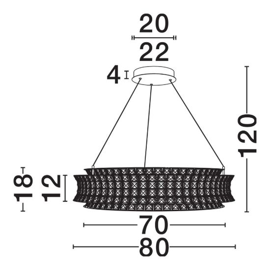 Lampadario classico cromo cristallo per soggiorno led 74w 3500k dimmerabile