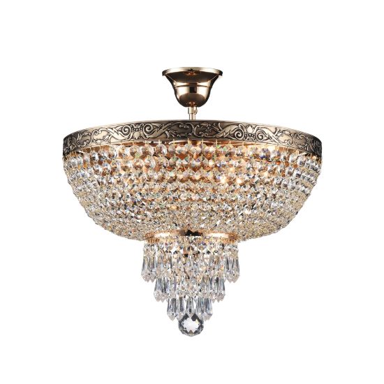 Maytoni palace lampadario classico da soffitto oro cristallo per soggiorno 5 luci