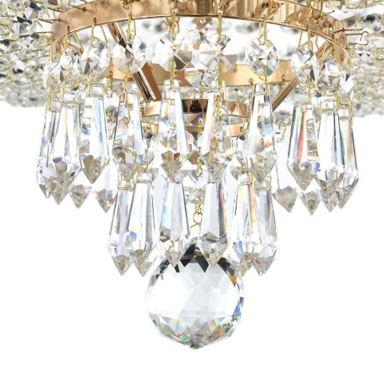 Maytoni palace lampadario classico da soffitto oro cristallo per soggiorno 5 luci