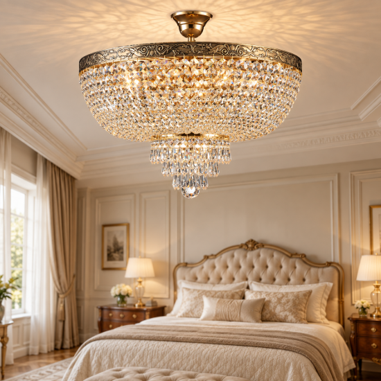 Maytoni palace lampadario classico 6 luci oro antico per camera da letto
