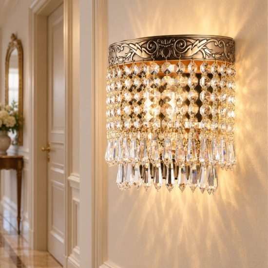 Palace maytoni applique classica da parete oro cristallo
