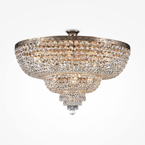 Maytoni palace lampadario classico da soffitto oro cristallo per soggiorno 14 luci