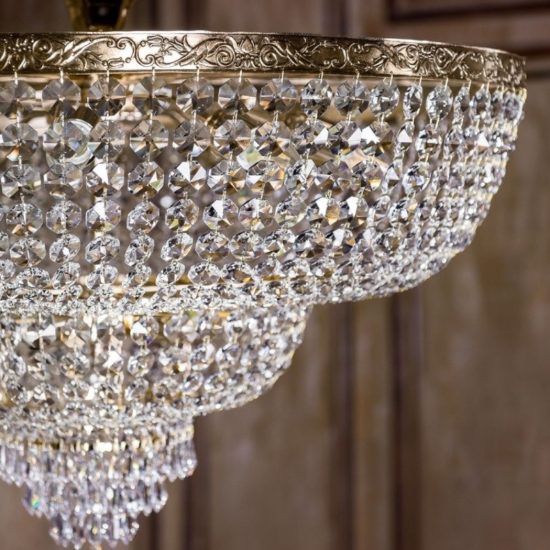 Maytoni palace lampadario classico da soffitto oro cristallo per soggiorno 14 luci