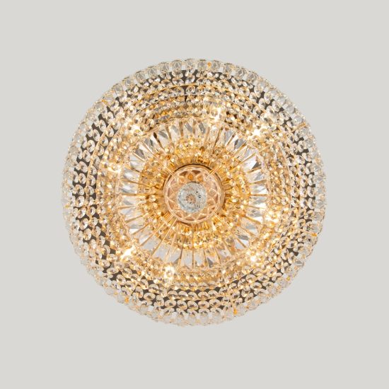 Basfor maytoni plafoniera classica cupola oro cristallo 46cm