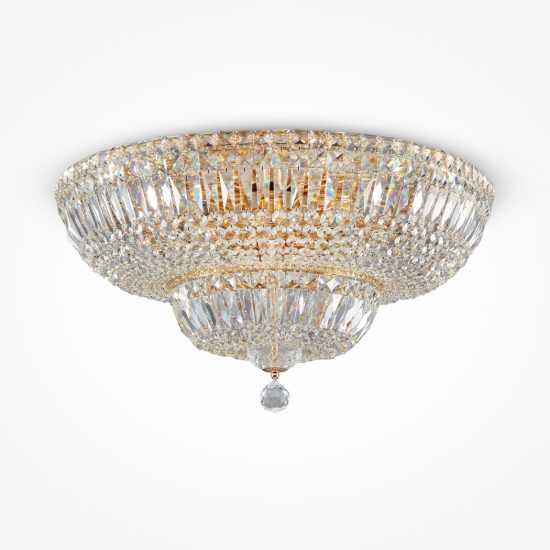 Maytoni basfor plafoniera classica oro cristallo per camera da letto 61cm