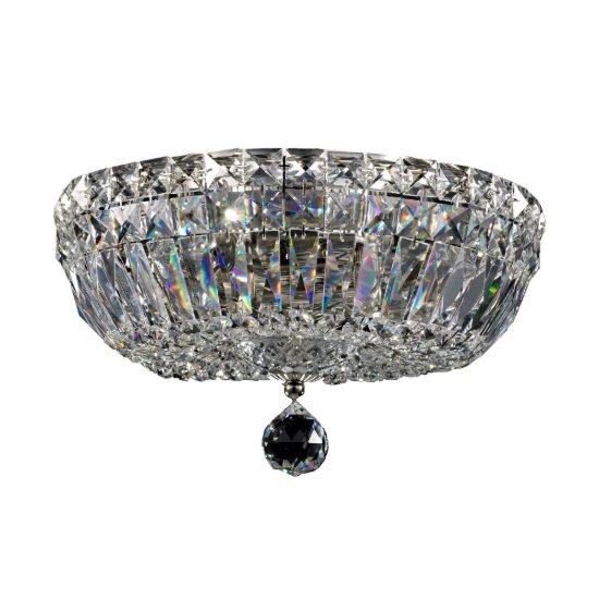 Maytoni basfor plafoniera classica cupola nichel cristallo per ingresso