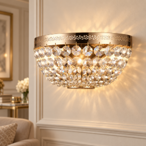 Maytoni ottilia applique classica da parete oro e cristalli