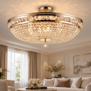 Ottilia maytoni grande lampadario classico per salotto cristalli oro 12 luci