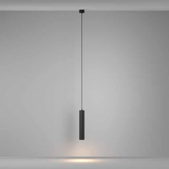 Maytoni calipso lampada a sospensione per cucina moderno cilindrico nero
