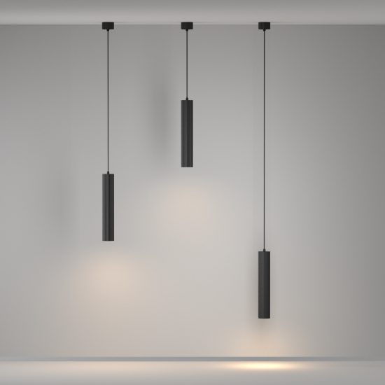 Maytoni calipso lampada a sospensione per cucina moderno cilindrico nero