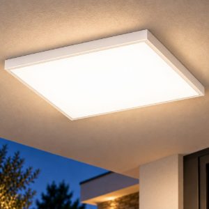 Fabas plafoniera da esterno desdy led 23w 3000k quadrata bianca ip54
