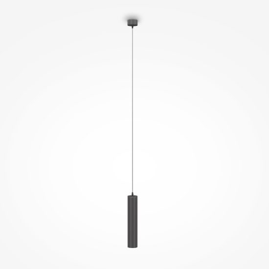 Maytoni focus lampada a sospensione per cucina moderna cilindrica nero
