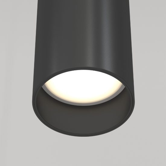 Maytoni focus lampada a sospensione per cucina moderna cilindrica nero