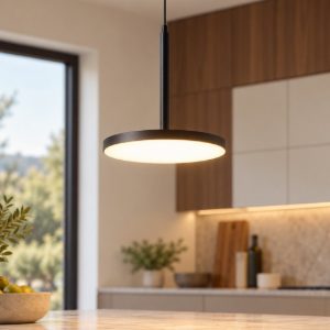 Plato maytoni lampada per cucina moderna nero a sospensione led 12w 3000k