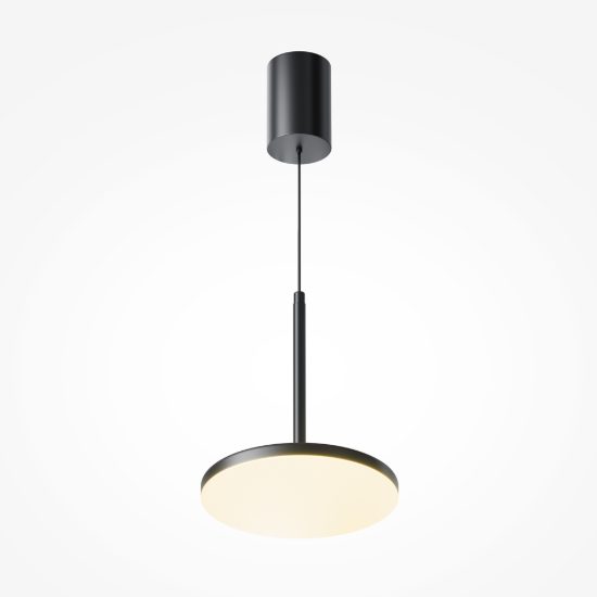 Plato maytoni lampada per cucina moderna nero a sospensione led 12w 3000k