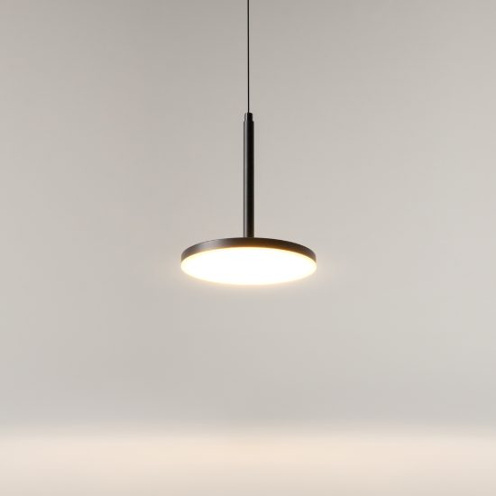 Plato maytoni lampada per cucina moderna nero a sospensione led 12w 3000k