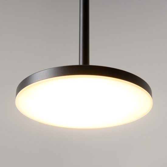 Plato maytoni lampada per cucina moderna nero a sospensione led 12w 3000k