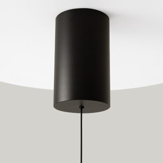 Plato maytoni lampada per cucina moderna nero a sospensione led 12w 3000k