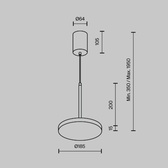 Lampada a sospensione led 3000k per cucina moderna bianco maytoni plato