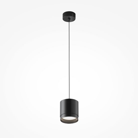 Maytoni polar lampada a sospensione per isola cucina moderna cilindrica nero