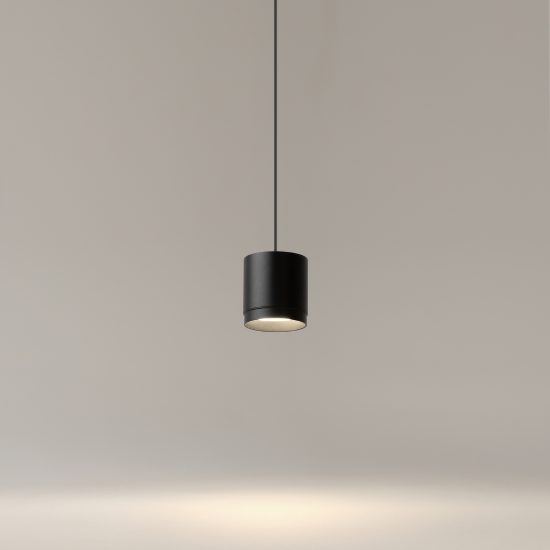 Maytoni polar lampada a sospensione per isola cucina moderna cilindrica nero
