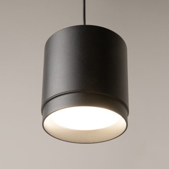 Maytoni polar lampada a sospensione per isola cucina moderna cilindrica nero